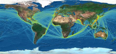 L Volution Du Trafic Maritime Mondial R V L E Par Satellite