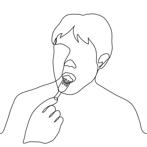 portrait of a man who eats. one continuous line drawing of a young man