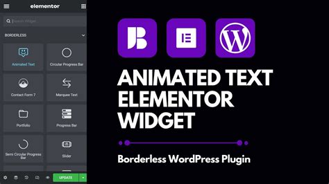 ANIMATED TEXT ELEMENTOR WIDGET For Free Borderless WordPress Plugin