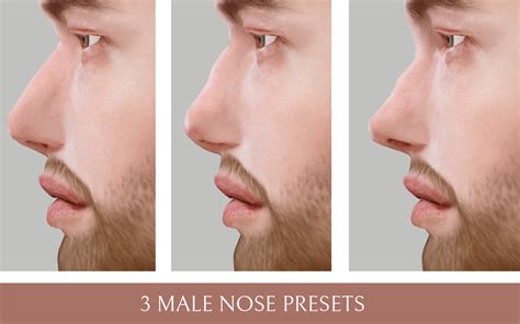 3 Male Nose Presets Sims Sims 4 Piercings Sims 4