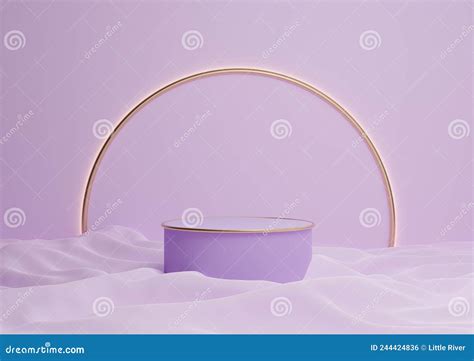 Light Pastel Lavender Purple 3D Rendering Luxurious Product Display