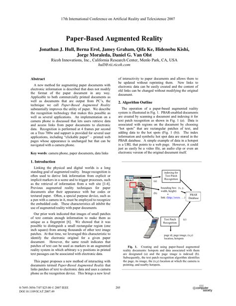 Pdf Paper Based Augmented Reality