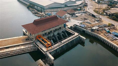 Pembangunan Bendung Kanal Banjir Barat Semarang Lebih Cepat Dari Target