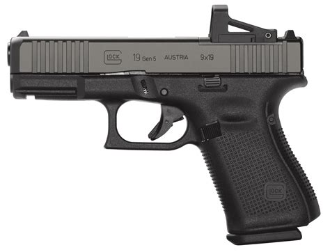 Glock PA195S201MOS G19 Gen5 MOS Compact 9mm Luger 10 1 4 02 Black GMB