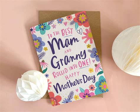 Mam And Granny Mothers Day Card Etsy