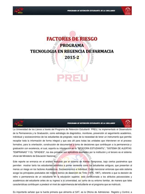 Pdf Factores De Riesgo Tecnologia En Regencia De Farmacia Biologia