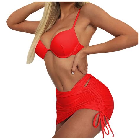 Xiuh Bikini Set For Women Three Piece Bikini Women S Swimsuit European