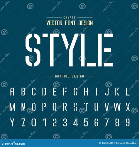 Tech Font And Alphabet Vector Technology Letter Typeface And Number