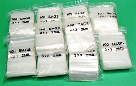 3 X 3 Ziplock Reclosable Zip Lock Clear Plastic Zip Seal 2mil Poly Bags 1000 For Sale Online Ebay