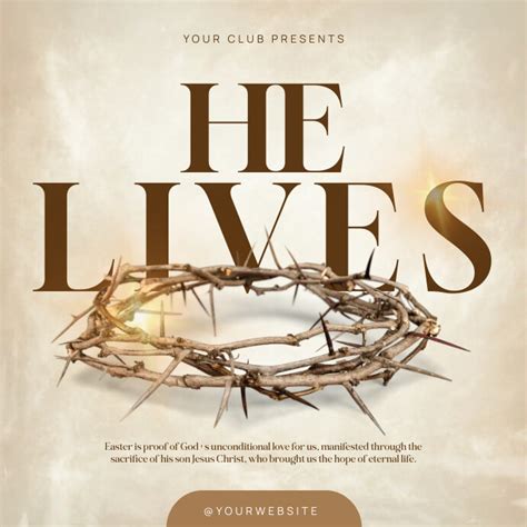Easter Sunday Ig Post Template Postermywall