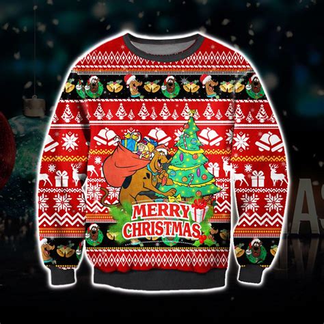 Merry Christmas Scooby Doo Ugly Christmas Knit Sweater