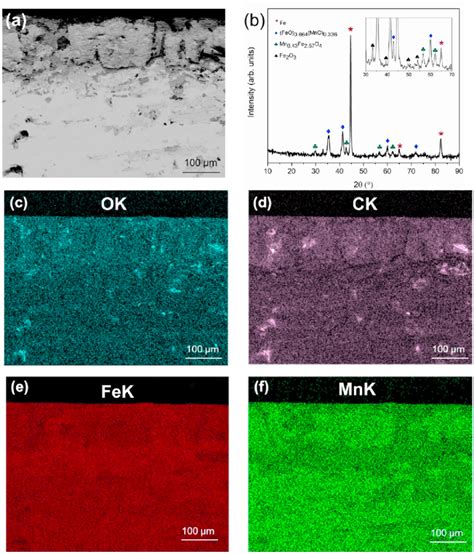 A Cross Section Of An Untreated Sample B Xrd Patterns Of The Scale Download Scientific