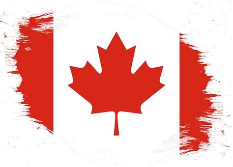 Premium Photo Canada Flag On Distressed Grunge Brush Background