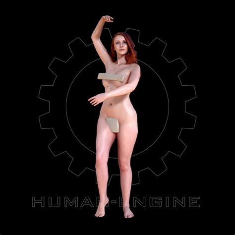 Nude Female Model Poses Anatomical Reference Bundle By Human Engine