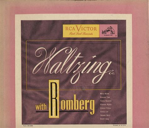 Sigmund Romberg Sigmund Romberg And His Orchestra Waltzing With