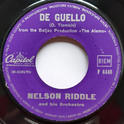 Nelson Riddle And His Orchestra De Guello Vinyl Discogs