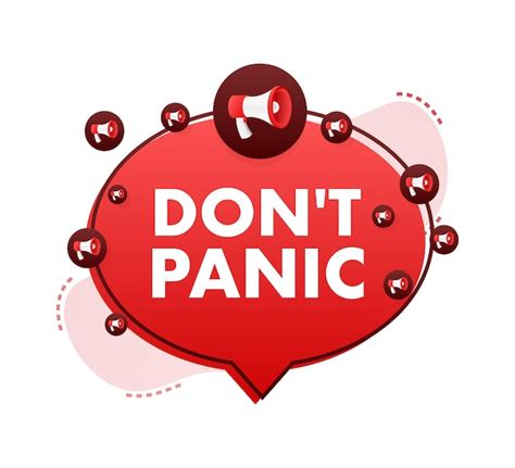 Premium Vector Dont Panic Sign Label Vector Stock Illustration