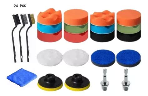 3 Inch 24 Pcs Kit Para Pulir Auto Borlas Ktaladro Esponjas Meses Sin