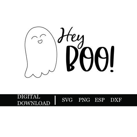 Hey Boo Svg Cut File Halloween Clip Art Halloween Cut Etsy