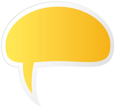 Speech Balloon Png Yellow Transparent Image Download Size 8000x7496px