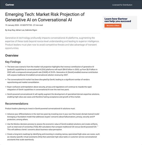 Teneo.ai on LinkedIn: Generative AI on Conversational AI - Gartner Report 