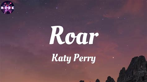 Katy Perry Roar Lyrics Youtube