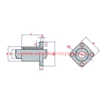 Lmek Uu Lineer Rulman D Mm D Mm L Mm Cnc Otomasyon