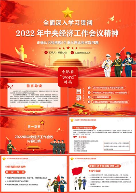 学习2022年中央经济工作会议精神ppt模板免费下载 编号1xqc7q8nv 图精灵