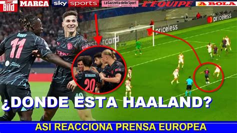 ASI REACCIONA PRENSA EUROPEA A GOL Y ASISTENCIA De JULIAN ALVAREZ