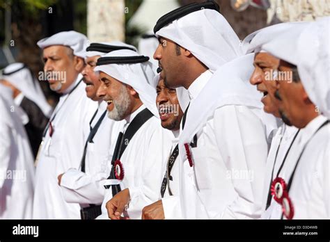 Paris, France, men from the United Arab Emirates in national costume ...