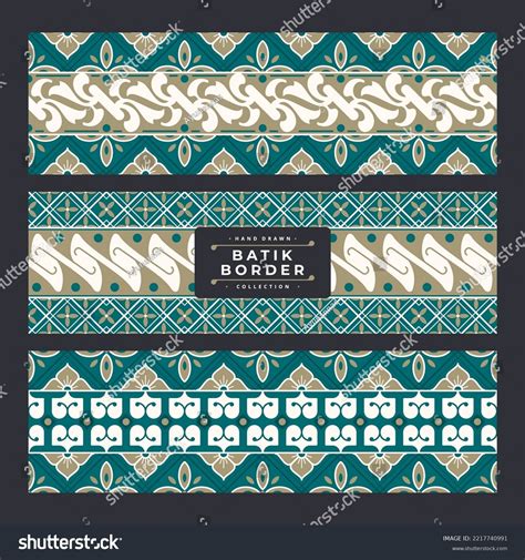 Traditional Batik Border Vector Collection Stock Vector Royalty Free