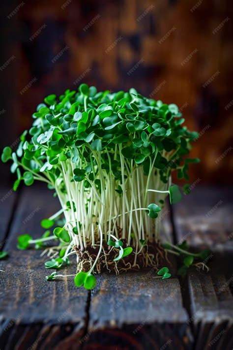 Premium Photo Generative Ai Illustration Of Microgreen Sprouts Of