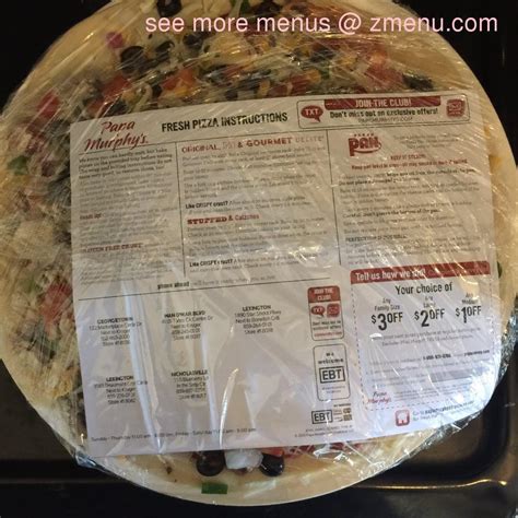 Online Menu Of Papa Murphys Restaurant Georgetown Kentucky Zmenu