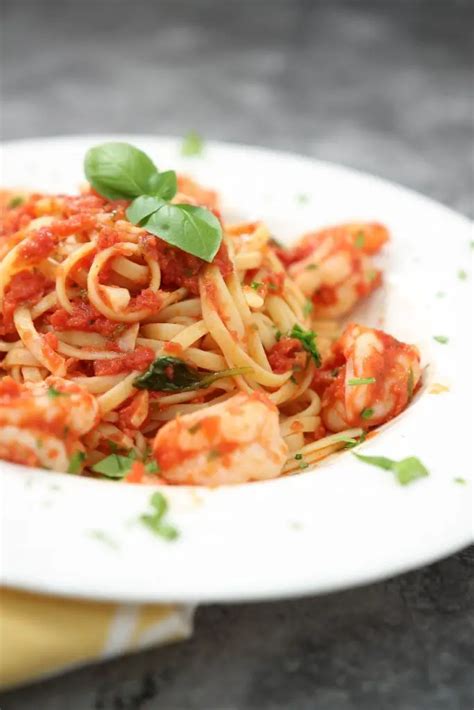 Shrimp Linguine With Tomato Sauce Pasquale Sciarappa Recipes