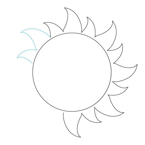 How To Draw A Sun Step By Step