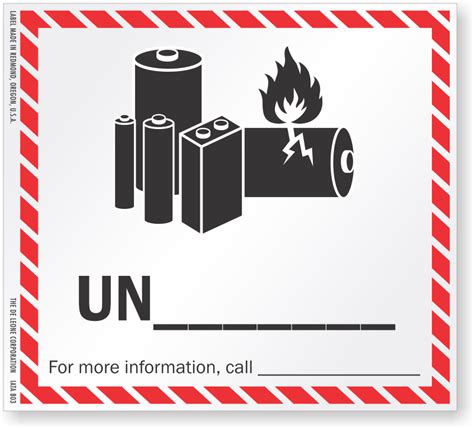 Lithium Battery Label Printable