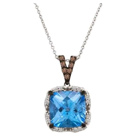 Grand Sample Sale Pendant Featuring Blue Topaz Iolite Chocolate