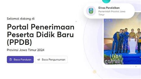 Pendaftaran PPDB Jatim 2024 SMA SMK Tahap I Ditutup Malam Ini Simak