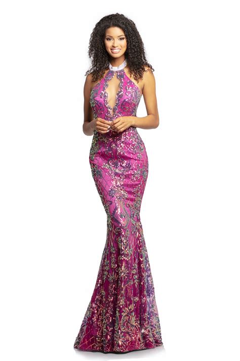 Johnathan Kayne 2093 Size 6 12 14 Sequin Mermaid Prom Dress Pageant