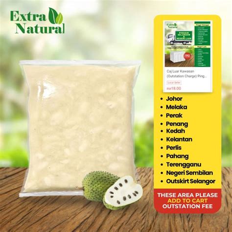 Frozen Soursop Seedless Pulp Durian Belanda Tanpa Biji Please Read Description Box Before