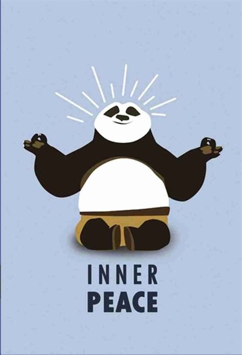 Innere Peace Panda Plakat A3 Größe 300 Gsm Attraktiv Heim Dekor