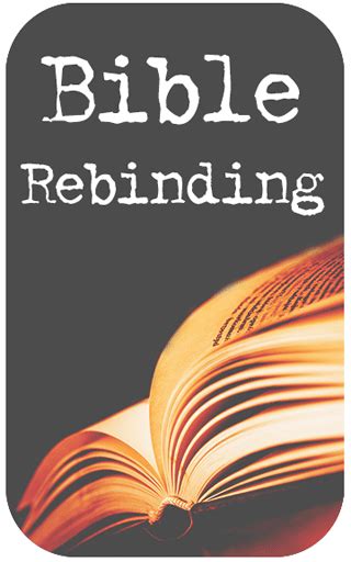 Bible Rebinding (#4280) - Bible Truth Publishers