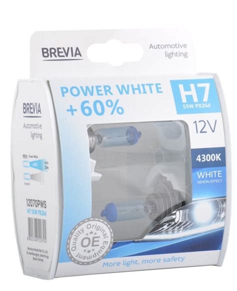 Brevia Галогенні лампи Brevia H7 Power White + 60% 12 В 55 Вт 4300 К ...
