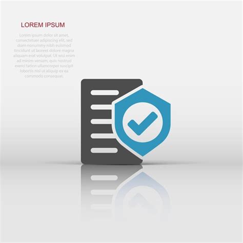 Premium Vector Insurance Policy Icon In Flat Style Report Vector