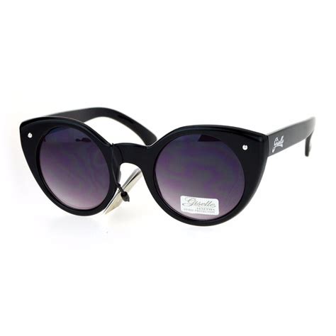 Giselle Womens Retro Mod Fashion Thick Plastic Cat Eye Horn Rim Sunglasses Ebay