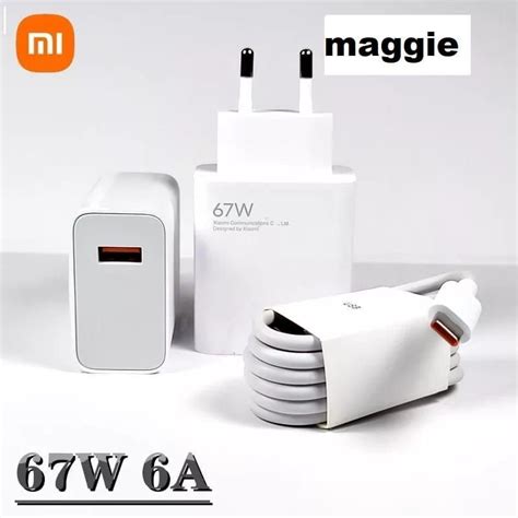 Jual Charger XIAOMI 67 Watt Turbo Charging Original 100 Charger Type C