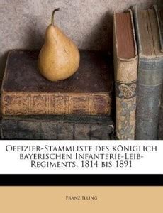 Offizier Stammliste Des Koniglich Bayerischen Infanterie Leib Regiments