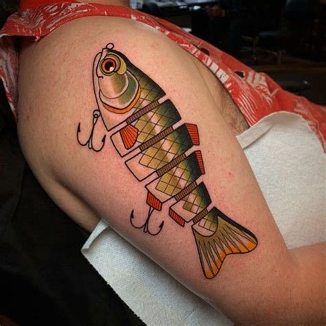 Dave Wah Tattoo Artist Baltimore Maryland Fishing Lure Tattoo