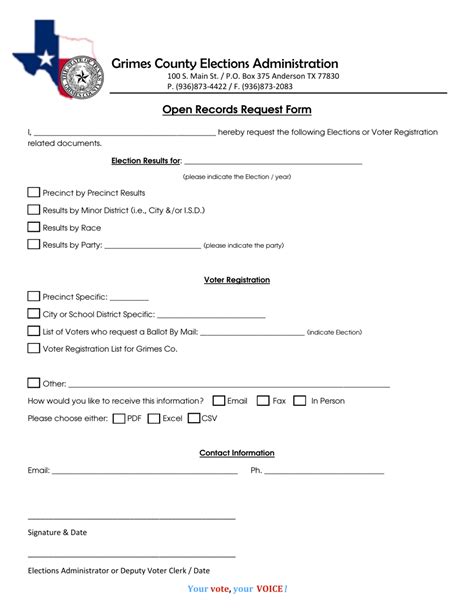 Grimes County Texas Open Records Request Form Fill Out Sign Online