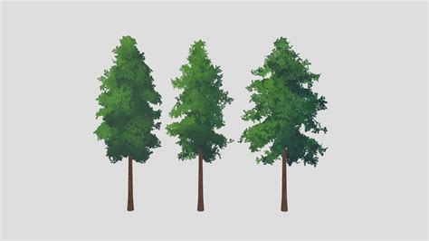 Anime Toon Fir Trees Buy Royalty Free 3d Model By Ahingel A99fc3b